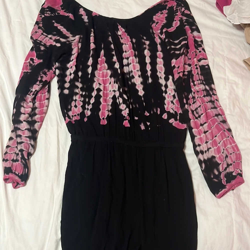 Pink and Black Tye dye romper by Gypsy